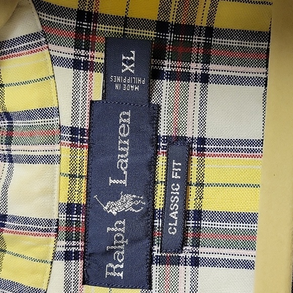 Ralph Lauren  men's XL plaid button down long sleeve shirt - Picture 3 of 4